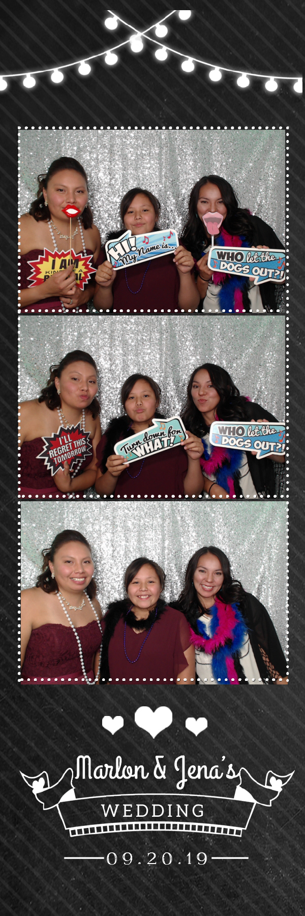 Jena and Marlon's Wedding | View more photos from the event at gallery.photoboothbillings.com/u/PhotoBoothBillings/Jena-and-Marlons-Wedding